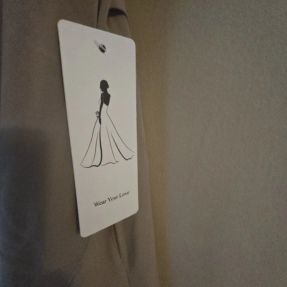 Elegant Taupe Evening Dress - Picture 4 of 5